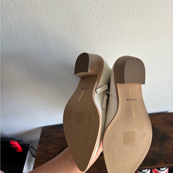 Dolce Vita White Heeled Boots - Picture 3 of 3